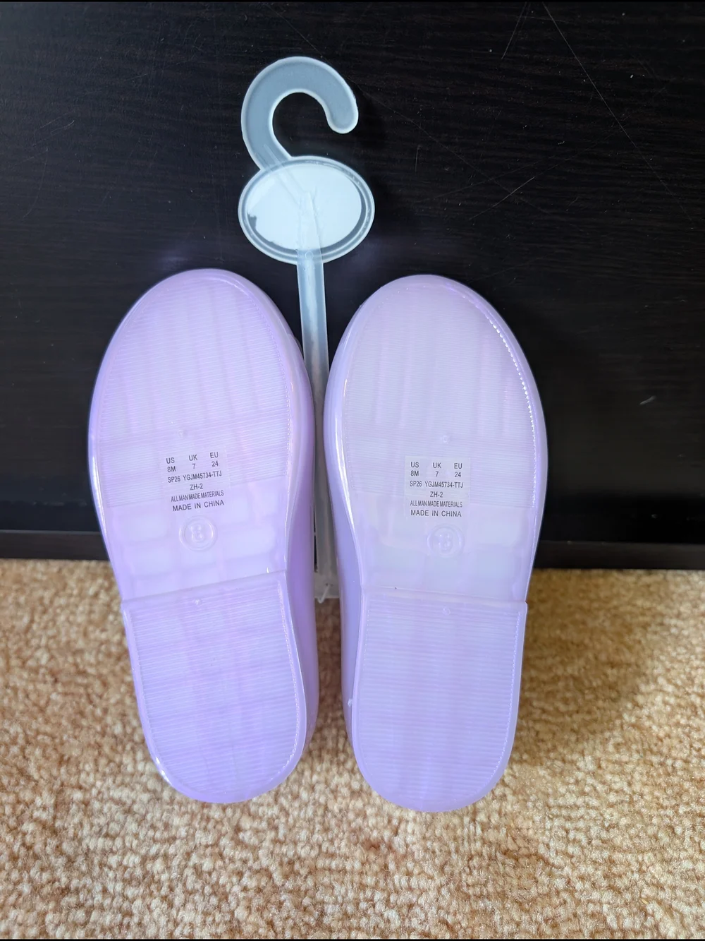 🪻Sperry Toddler Lavender Iridescent Jelly Bow Flats
